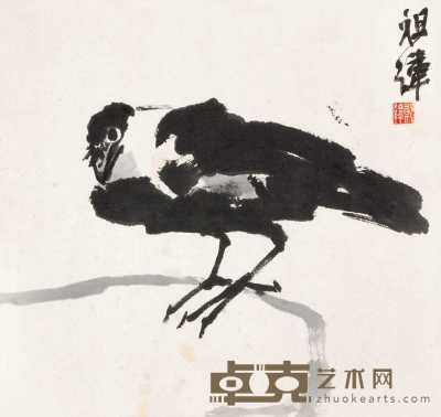 郑祖纬 鸟 镜心 39.2×41.7cm